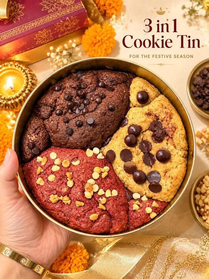 3 in 1 Cookie Tin by Glazed by Diya